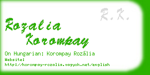 rozalia korompay business card