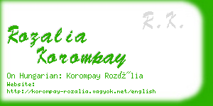 rozalia korompay business card